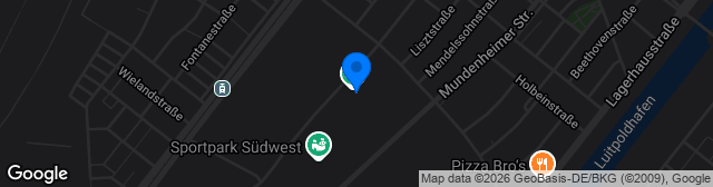 Map showing Südweststadion