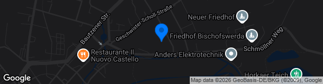 Map showing Volksbank Arena Bischofswerda