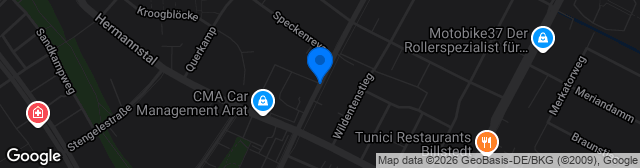 Map showing Kunstrasenplatz Legienstraße