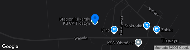 Map showing Stadion Piłkarski KS CK Troszyn