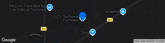 Map showing Boisko GZS Tłuchowia Tłuchowo