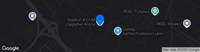 Map showing KGHM Zagłębie Arena
