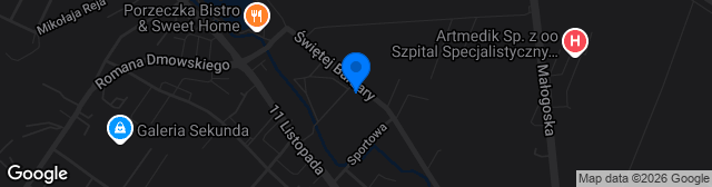 Map showing Stadion Naprzód