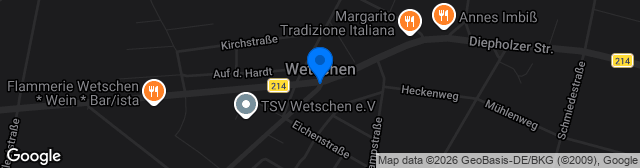 Map showing A-Platz - Flutlicht - Wetschen
