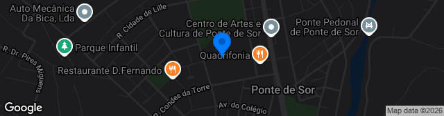 Map showing Estadio Municipal de Ponte de Sôr