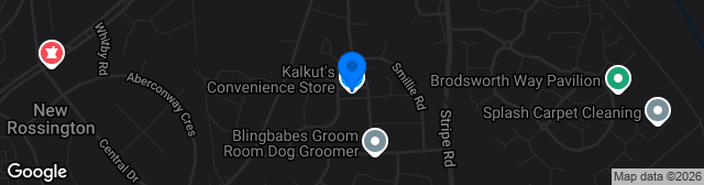 Map showing Kalkut’s Community Stadium