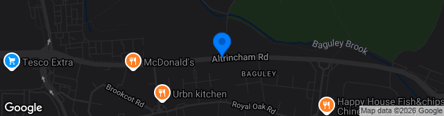 Map showing Altrincham Road