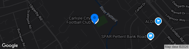 Map showing Gillford Park Stadium