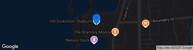 Map showing Hill Dickinson Stadium
