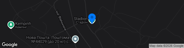 Map showing Stadion Geronimivka