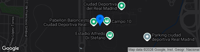 Map showing Ciudad Deportiva Real Madrid Campo 11