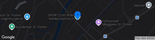 Map showing Sportzentrum Niederösterreich