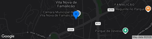 Map showing Complexo Desportivo FC Famalicão - Campo 2