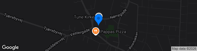 Map showing Tune Stadion