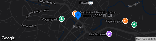 Map showing Sportplatz Flawil