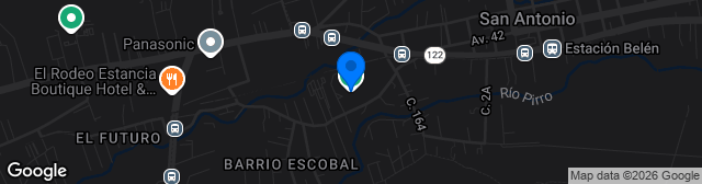 Map showing Polideportivo de Bélen