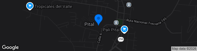 Map showing Estadio de Pital