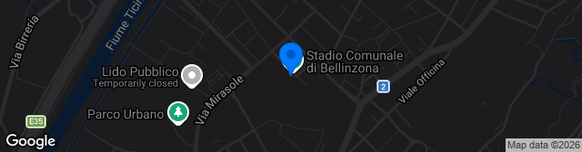 Map showing Stadio Comunale Bellinzona