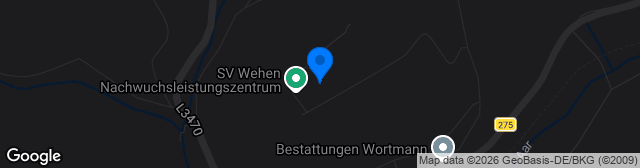 Map showing Stadion am Halberg