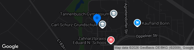 Map showing Rasenplatz Waldenburger Ring