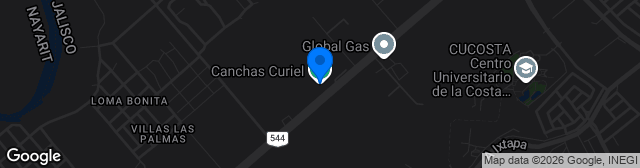 Map showing Canchas Curiel