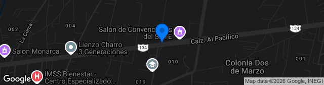Map showing Unidad Deportiva del SNTE