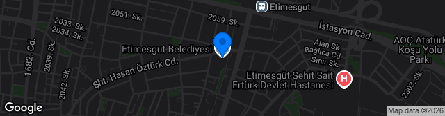 Map showing Etimesgut Belediyesi Atatürk Stadı
