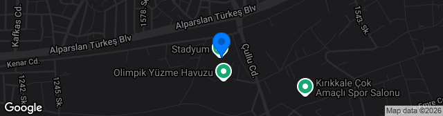 Map showing Başpınar 17 Ağustos Stadı
