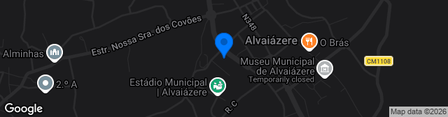 Map showing Estadio Municipal De Alvaiázere