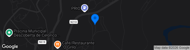 Map showing Estádio Municipal de Celorico de Basto