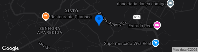 Map showing Estádio Vila Mítica