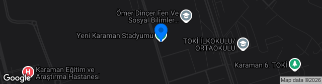 Map showing Yeni Karaman Stadyumu