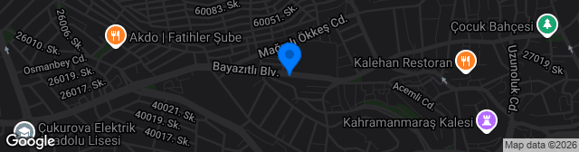 Map showing Kahramanmaraş Batıpark Stadyumu