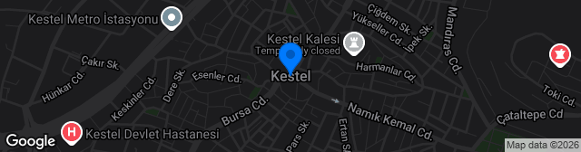 Map showing Kestel İlçe Stadyumu
