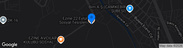 Map showing Ezine 22 Eylül Sosyal Tesisleri