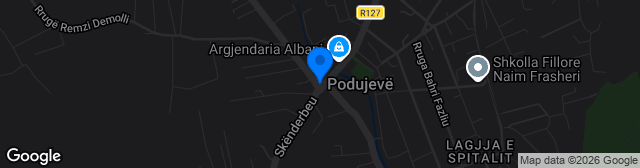 Map showing Stadiumi Zahir Pajaziti