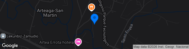Map showing Estadio Udal Kiroldegia
