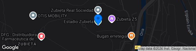 Map showing Estadio Asti Kirol Instalakuntzak