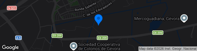 Map showing Campo De Fútbol Gévora