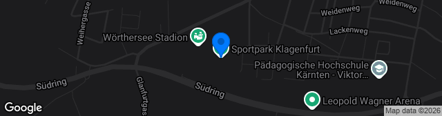 Map showing Sportpark Klagenfurt Kunstrasen
