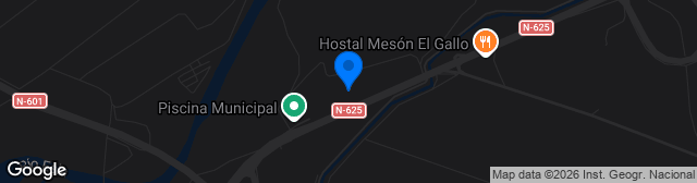 Map showing Campo de Fútbol de Mansilla de las Mulas
