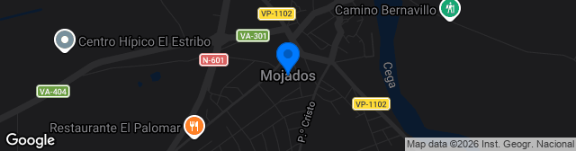 Map showing Campo de Futbol Mojados