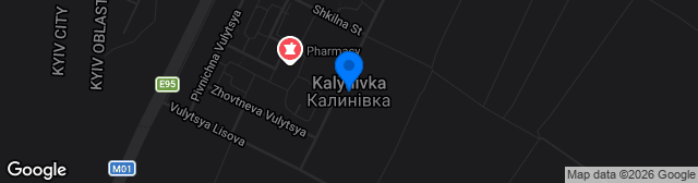Map showing Stadion Kalinovka
