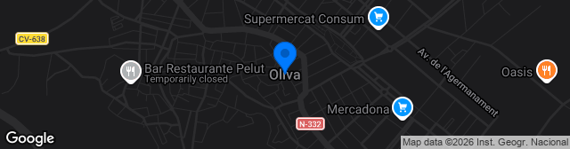 Map showing Oliva Nova Golf & Beach Resort Campo 1