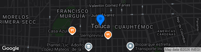 Map showing Mini Estadio de la Federación Mexicana de Futbol