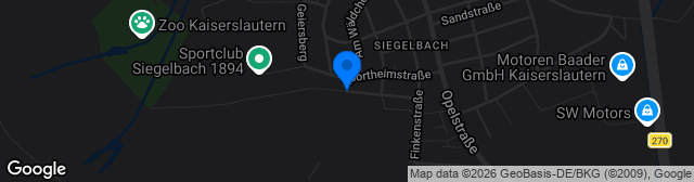 Map showing Sportplatz Siegelbach