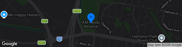 Map showing KM Reedy Reserve - Pitch 1