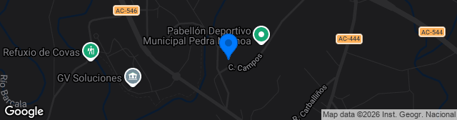 Map showing Estadio Xesús García Calvo