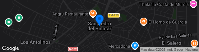 Map showing Pinatar Arena Football Center