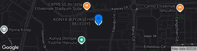 Map showing Medaş Konya Büyükşehir Stadyumu